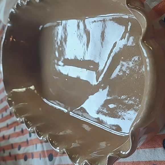 Bybee brown fluted casserole dish. 11 inch